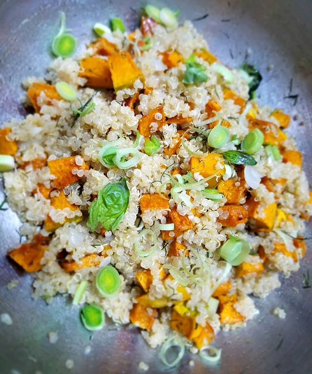 Roasted squash quinoa salad